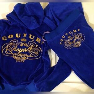 Y2K JUICY ROYAL BLUE TRACKSUIT SET XS/S